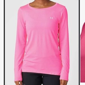 under armour long sleeve hot pink shirt | size S | medium wear but still good